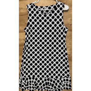 Lulu B Dress Woman’s XL  Sleeveless Ruffled Knot Nautical Stretch Pull On